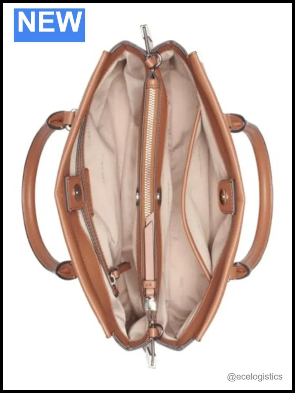 Vegan Leather Triple Compartment Satchel with Detachable Crossbody Strap